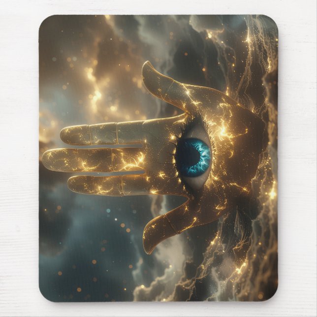 HAND OF FATIMA – HAND OF HAMSA – ZEN BUDDHISM  MOUSE MAT (Front)