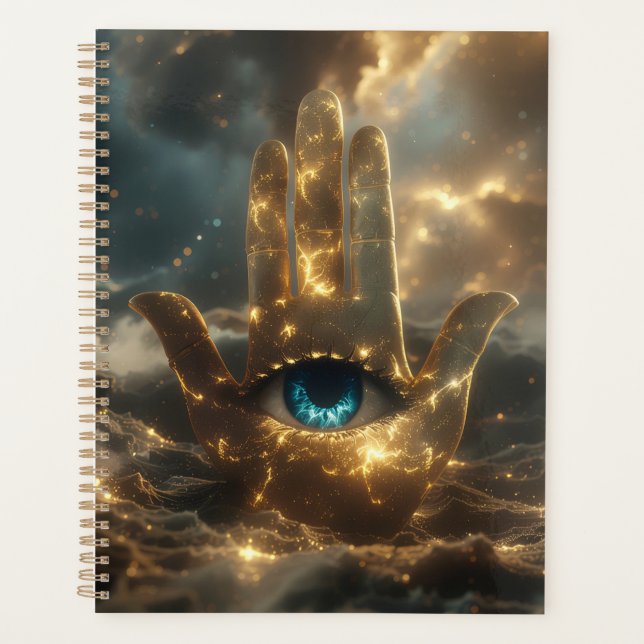 HAND OF FATIMA – HAND OF HAMSA – ZEN BUDDHISM  PLANNER (Front)