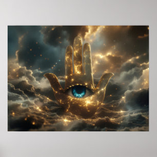 HAND OF FATIMA – HAND OF HAMSA – ZEN BUDDHISM POSTER