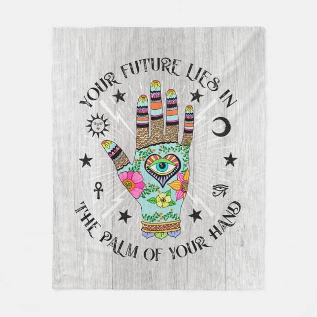 Hand of Fortune Fleece Blanket (Front)