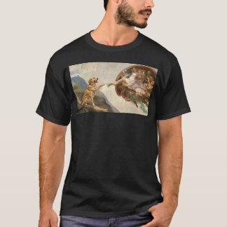 Hand Of God Golden Retriever Dog Parody Funny T-Shirt