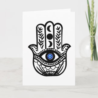 Hand of Hamsa Fatima Evil Eye Card