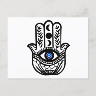 Hand of Hamsa Fatima Evil Eye Postcard