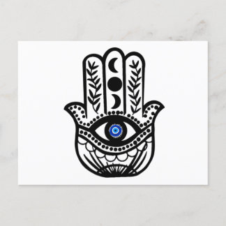 Hand of Hamsa Fatima Evil Eye Postcard
