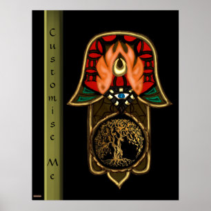 Hand of Hamsa feat: Tree of Life Poster