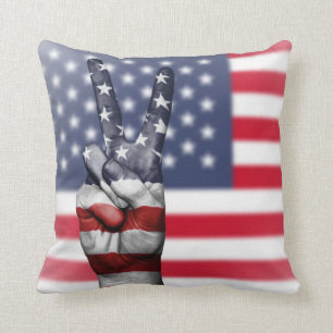 Hand of the American Flag Cushion