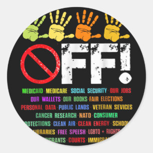 Hand Off My Social Security And Medicare Protest 2 Classic Round Sticker