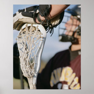 Hand on a Lacrosse Stick Poster