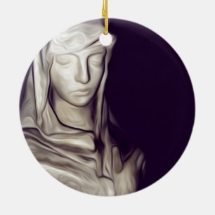 hand on heart ceramic tree decoration