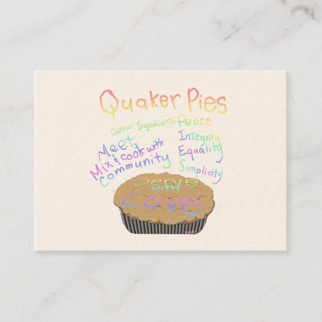 Hand out cards for new members and visitors (Front)