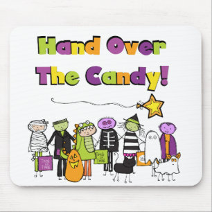 Hand Over the Candy Halloween Tshirts and Gifts Mouse Mat