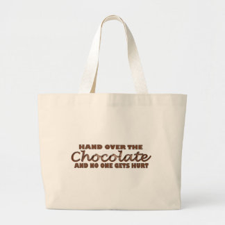 Hand Over The Chocolate Large Tote Bag