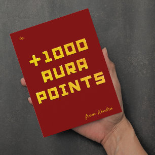 Hand-painted + 1000 Aura points Holiday Postcard