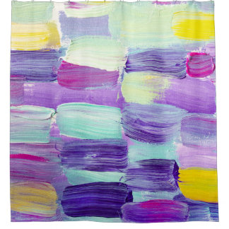 Hand Painted Abstract Art Background Shower Curtain