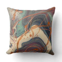 Hand Painted abstract Art pillow design