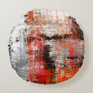  hand painted abstract backgroundabstract,art,oil, round cushion