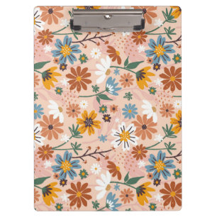 Hand-Painted Abstract Floral Pattern-23136 Clipboard