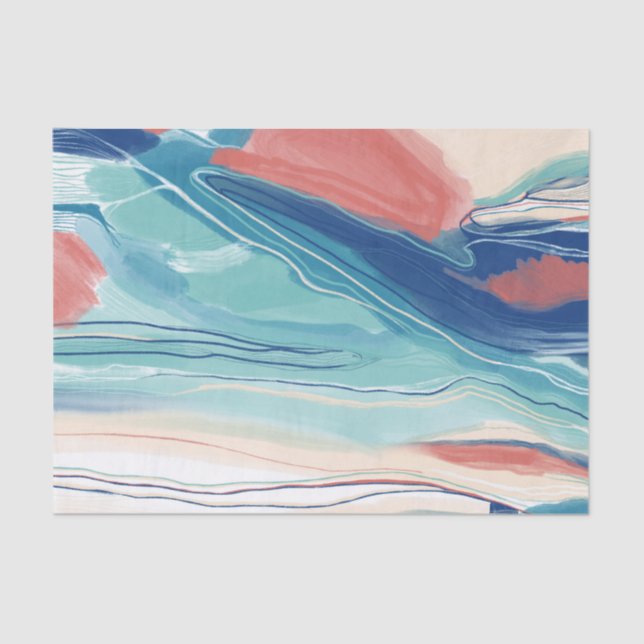 Hand Painted Abstract Painting Gift Tissue Paper (Front)