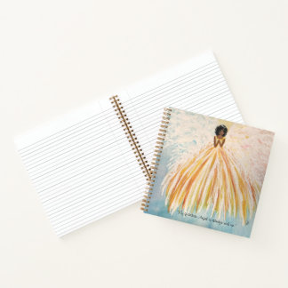 Hand-Painted Angels Spiral Notebook (8.5 x 8.5)