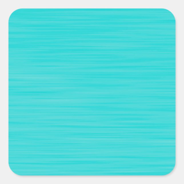 Hand Painted Aqua Blue Square Sticker (Front)