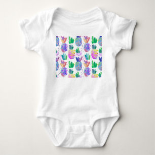 Hand-painted autumn flowers, seamless pattern. baby bodysuit