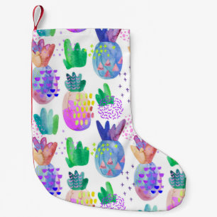 Hand-painted autumn flowers, seamless pattern. small christmas stocking
