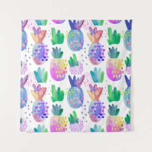 Hand-painted autumn flowers, seamless pattern. tapestry