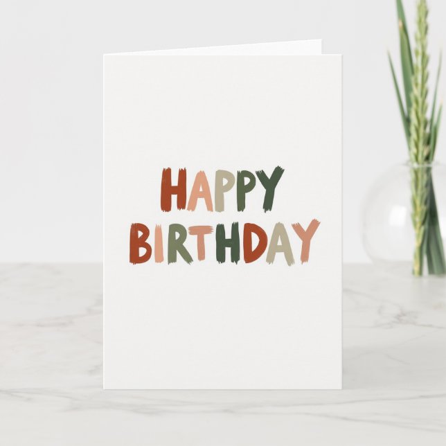Hand Painted Birthday Card (Front)