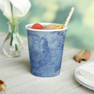 Hand Painted Blue White Willow Ginger Jar Jars Paper Cups