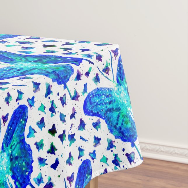 Hand Painted Butterfly Tablecloth (In Situ)