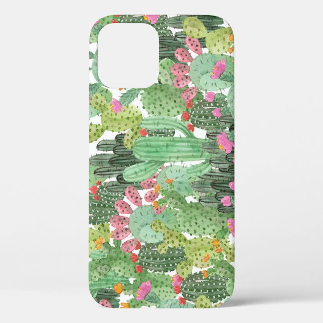 Hand Painted Cactus: Desert Green Case-Mate iPhone Case (Back)