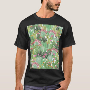 Hand Painted Cactus: Desert Green T-Shirt