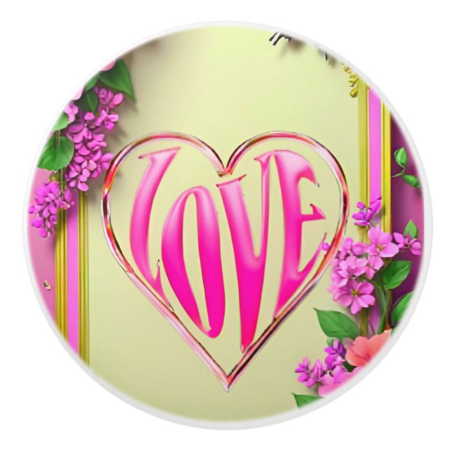 Hand-Painted Ceramic Knob – Artistic Cabinet Pull (Front)