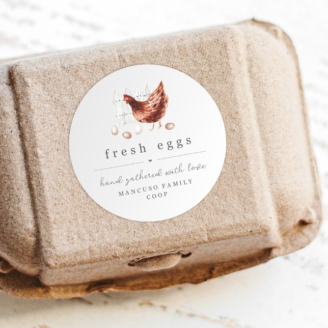 Hand Painted Chicken Farm or Coop Egg Carton Label (Creator Uploaded)