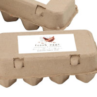 Hand Painted Chicken Farm or Coop Egg Carton Label