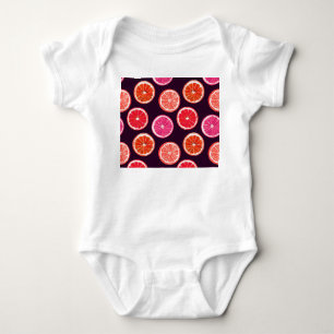 Hand Painted Citrus Dark Pattern Baby Bodysuit