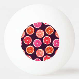 Hand Painted Citrus Dark Pattern Ping Pong Ball