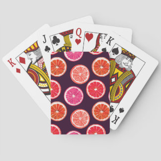 Hand Painted Citrus Dark Pattern Playing Cards