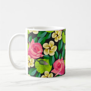 Hand Painted Colourful Flowers Design-67459 Coffee Mug