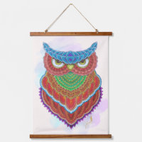 Hand-Painted Colourful Owl