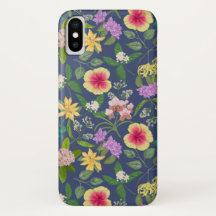 Hand-painted Colourful Tropical Flowers Pattern