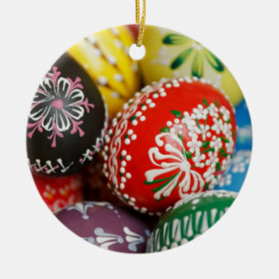 Hand Painted Easter Eggs Ceramic Tree Decoration