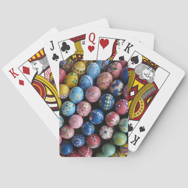 Hand-Painted Easter Eggs Playing Cards (Back)