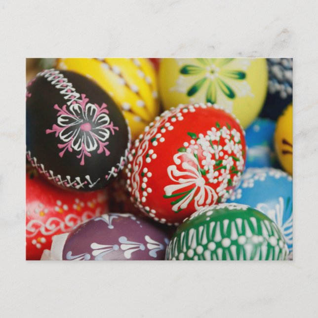 Hand-Painted Easter Eggs Postcard (Front)