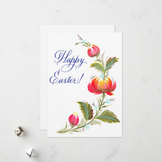Hand-Painted Easter Floral Card