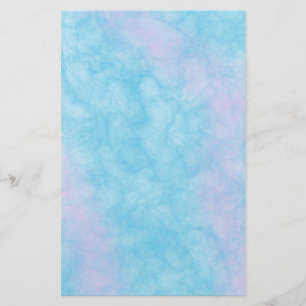Hand Painted Elegant Blue and Pink Marble Stationery