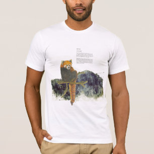 Hand-Painted Endangered Cute Red Panda T-Shirt