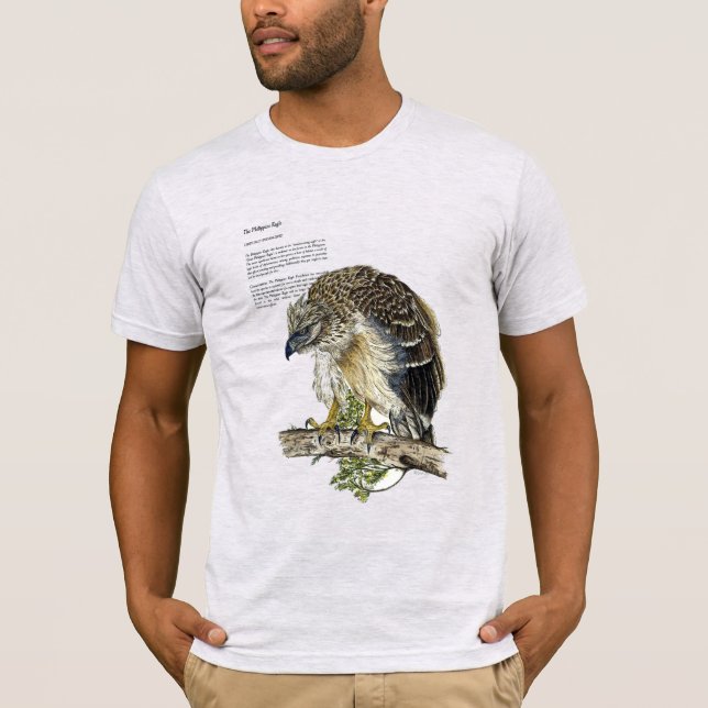 Hand-Painted Endangered Philippine Eagle T-Shirt (Front)