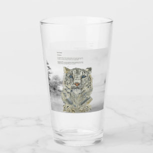 Hand-Painted Endangered Snow Leopard Glass