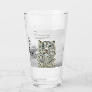 Hand-Painted Endangered Snow Leopard Glass